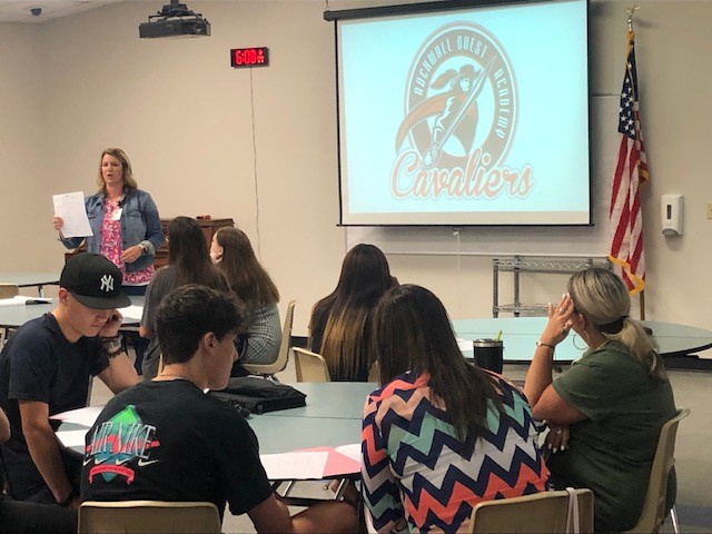 Rockwallquest's tweet photo. The Cavaliers hosted the 2022-23 Choice Parent's Meeting to discuss the new school year!  We are so excited to get the new started on August 15!  #TheVeryBestAreAtQuest  #ItStartsHere https://t.co/GoooVFUbqL