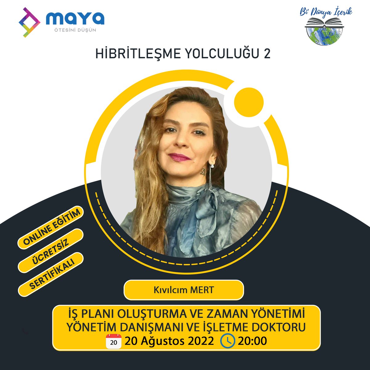 📢 Maya Fikir Kulübü ve Bi' Dünya İçerik işbirliği ile Hibritleşme Yolculuğu 2 Eğitim kampımız başladı😊🎉

Dördüncü Eğitimimiz İş Planı Oluşturma ve Zaman Yönetimi

#Yönetim #Danışmanı ve #İşletme #Doktoru Eğitmen Kıvılcım Nihal MERT

#bidünyaiçerik #gençlikmerkezi #ötesinidüşün
