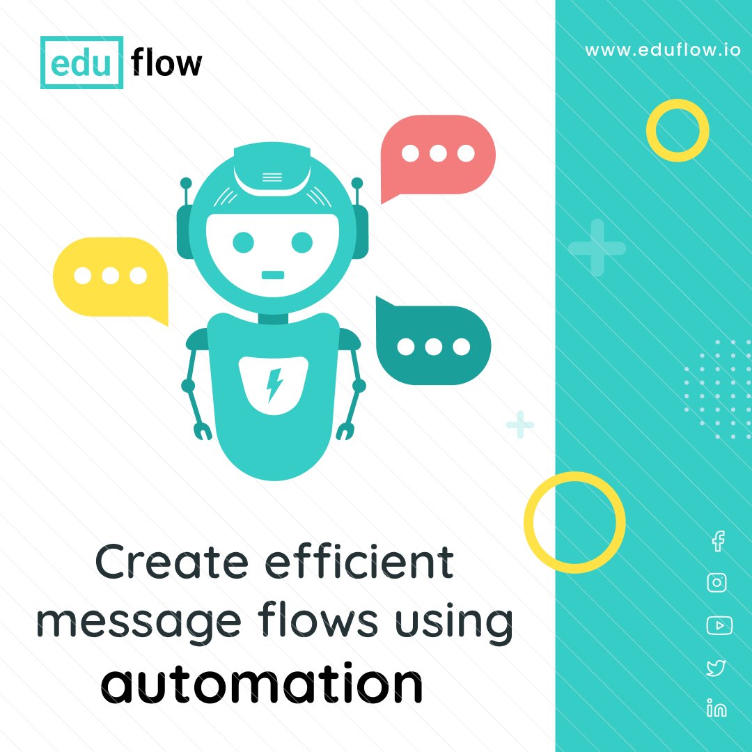 eduflowhq's tweet image. Easily create workflows that automate conversations. Schedule messages to be sent at a given day and time or under specific circumstances, and establish triggers to determine what occurs next using the eduflow.io platform
#workflows #communicationautomation #eduflow