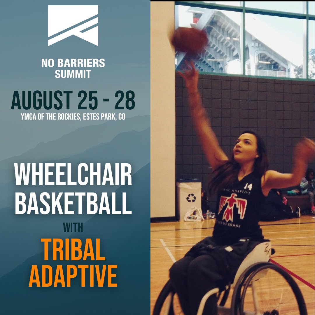 NoBarriersUSA's tweet photo. Join Tribal Adaptive for wheelchair basketball at the #NoBarriersSummit! Their mission is to use sports as a tool to improve the health, wellness, and independence of Native Americans with disabilities. Join the fun today at https://t.co/YNN6OsRNRh. https://t.co/lYCbX4WVfD