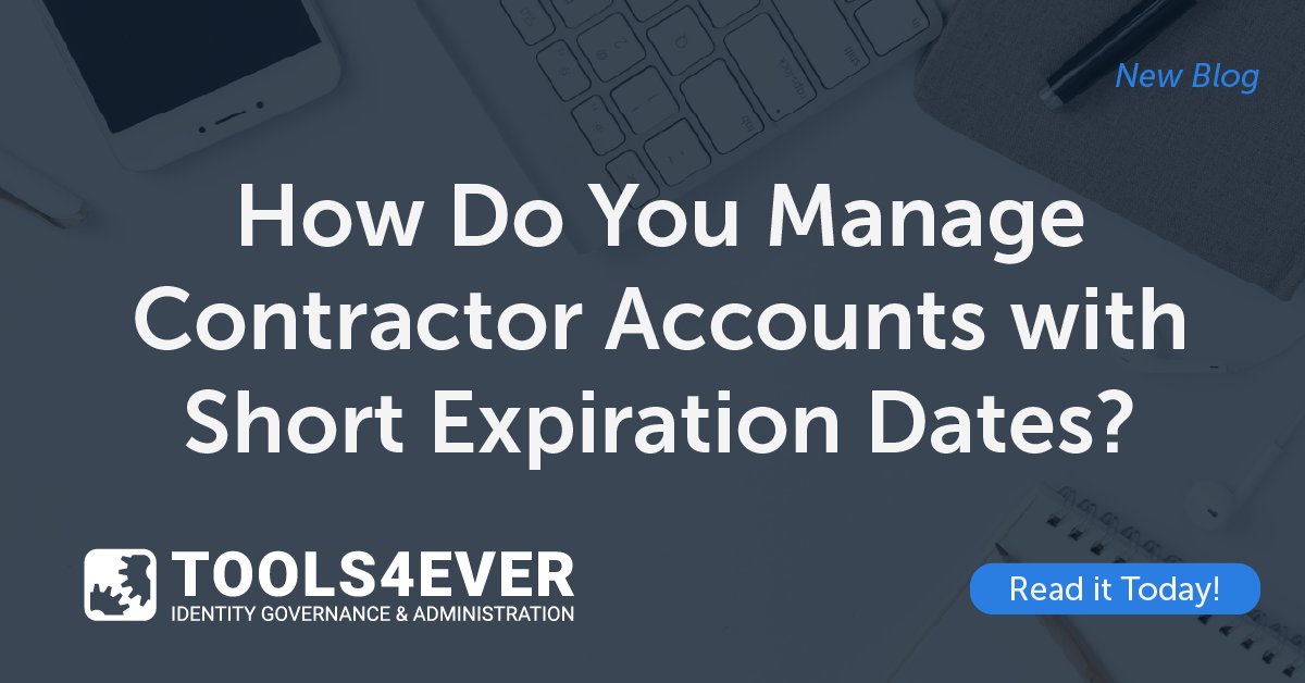 Tools4ever's tweet image. Companies often work with contractors that need temporary access to their systems. Learn how to handle accounts that need short expiration dates in a way that doesn&apos;t put you at risk of a data breach.
#IdentityManagement #AccountSecurity

bit.ly/3bsqp8r