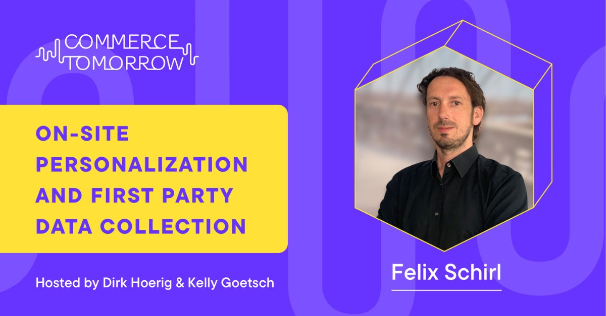 In our newest episode of #CommerceTomorrow, we sat down with Felix Schirl to discuss all things on-site #personalization and #datacollection. 

If you're passionate about the #AdTech space, this episode is for you! 🎧

Tune in now👂⤵️
soundcloud.com/commercetomorr…