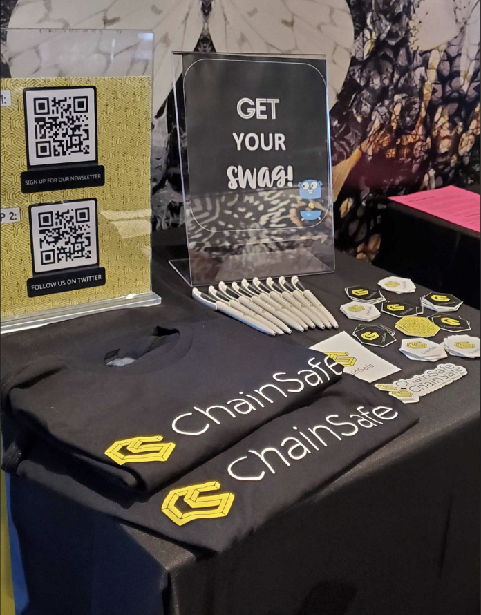ChainSafeth's tweet image. It's day 2 at @futurist_conf! 

Come say hi👋 at our booth on the 2nd floor for some swag and for ChainSafe's secret UNNY code.
#futurist22  #chainsafe #ethtoronto