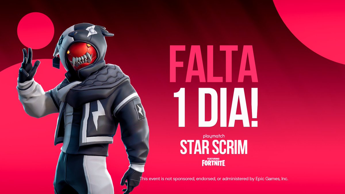 PlayMatchBr's tweet photo. Amanhã é dia! Ainda dá tempo de se inscrever no Star Scrim de Fornite! Clique aqui e garanta já a sua vaga: https://t.co/kZ44hTUCT9 https://t.co/kflvcDIFpJ
