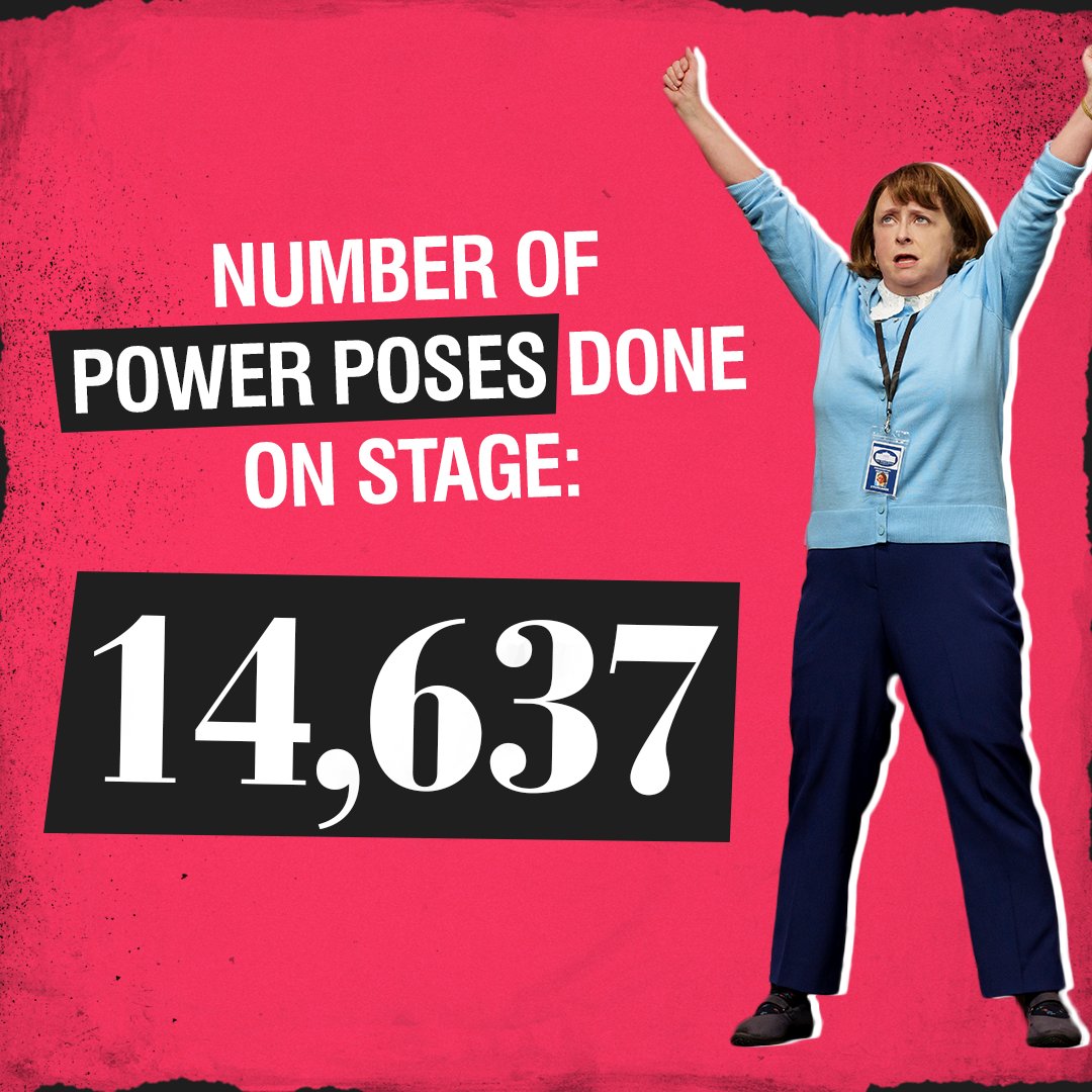 That's 119 power poses PER PERFORMANCE!! And only 357 to go.