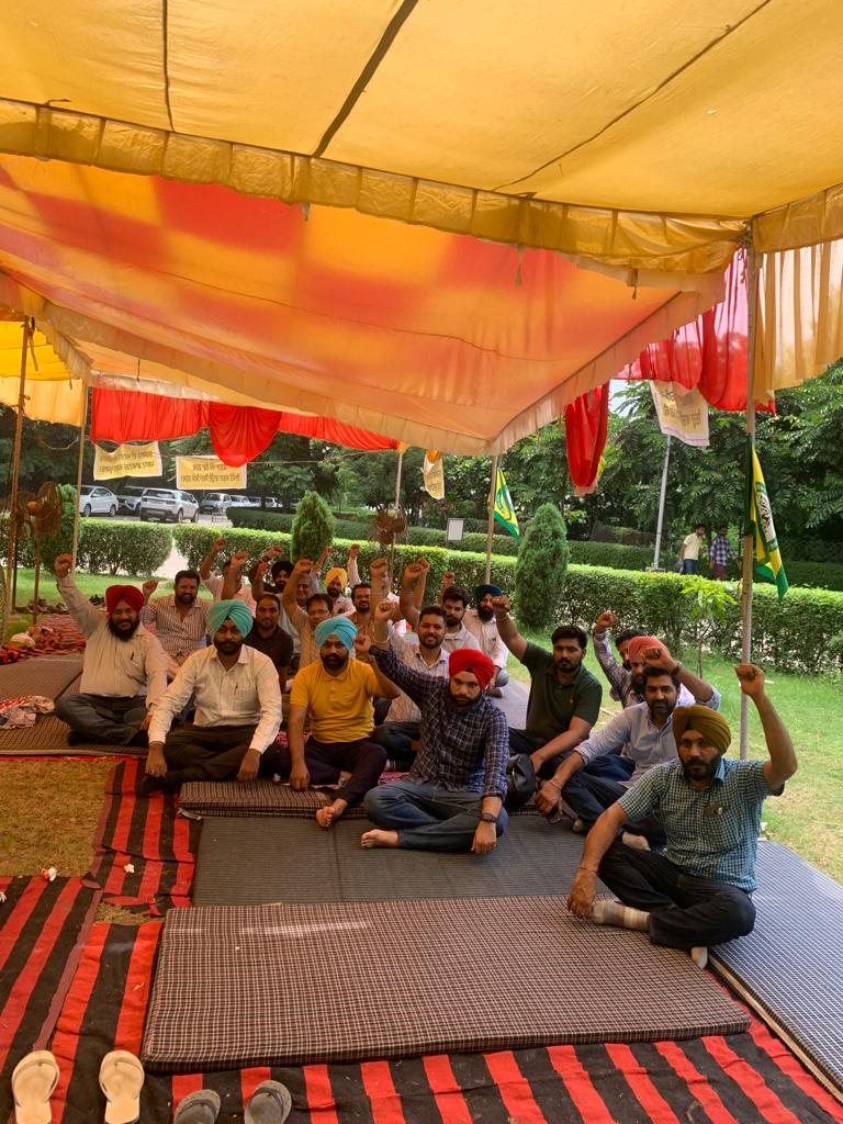 PdsaAgri's tweet photo. Protest continues.but no response
Day 17th
#Plant Doctors Services Association
#deterioration of Agri services
#Punjab_Agri_Department
#cancel overruled transfers
@CMOPb @BhagwantMann
@ArvindKejriwal @AAPPunjab
@HarpalCheemaMLA @Twitter
@SukhpalKhaira @Sandhwan
@KuldeepSinghAAP https://t.co/mOQvFIQS4g