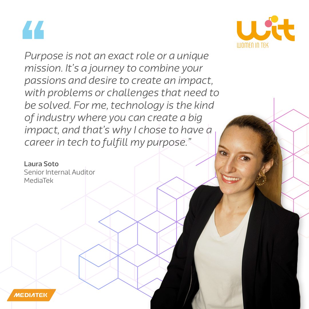 MediaTek's tweet photo. This #WITWednesday meet Laura Soto, Senior Internal Auditor at MediaTek. We are so fortunate to have her pursue her purpose here at MediaTek. 
#WomenInLeadership #WomenInTek https://t.co/iIKqXQhWMl