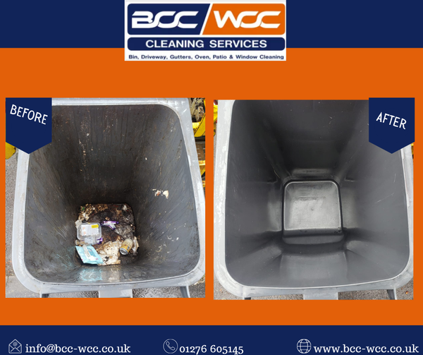 BccWcc's tweet photo. Do you know what nasties are lurking in your bin? 🦠🧫
⏰ Time to treat your bin to a wash &amp; sanitise?
👉 Book your regular bin cleaning service quickly &amp; easily at: https://t.co/hygnyB9b6S
or call: ☎️ 01276 605145
.
#wheeliebincleaning #binclean #cleanbin #bincleaning https://t.co/yKoUPzi8mY
