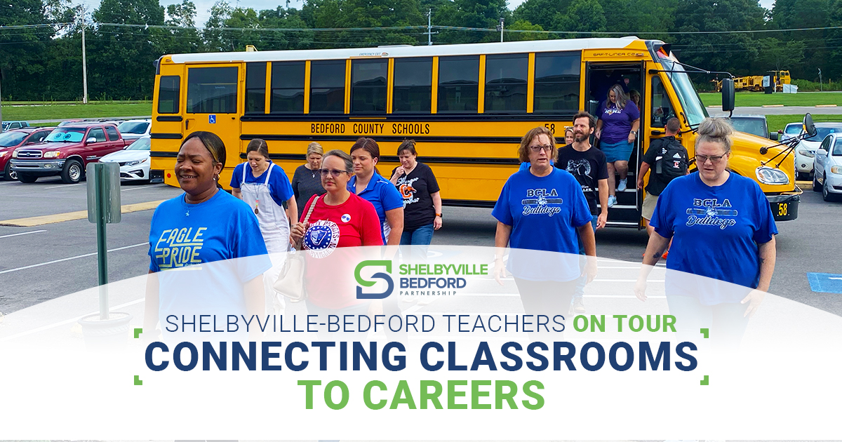 Teachers on Tour, sponsored by the Shelbyville-Bedford Partnership, brought middle and high school teachers into local industry to learn about career opportunities awaiting students after graduation. Learn more at shelbyville-bedford.com/news/article/t…. #ProsperityThroughPartnership