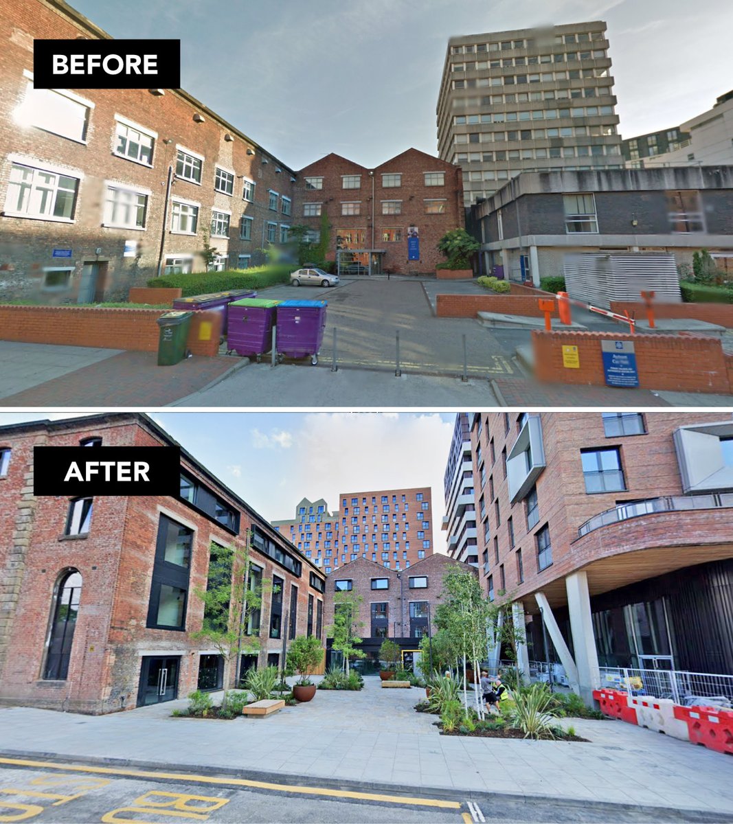 GreenBlueUrban's tweet image. An impressive before and after from just one section of the amazing Kampus development in central Manchester. Designed by Exterior Architecture Ltd and utilising the GreenBlue Urban RootSpace system.

D... bit.ly/3vUXQYb

#casestudy #UrbanTreePlanting #Manchester #KAMPUS