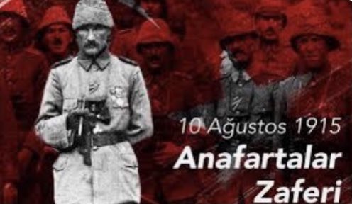 <a href="/AtaturkculerOrg/">ATATÜRKÇÜLER</a> #MustafaKemalATATÜRK ve tüm kahraman Mehmetçiklerin Zaferi;

#AnafartalarZaferi’ni  gururla,minnetle,saygıyla anıyoruz.