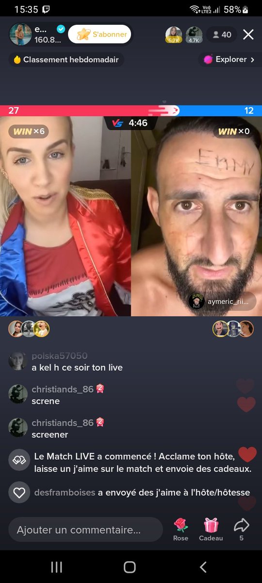 Christiands86's tweet photo. Avec la manita. Au final ça fait @EmmyMakeUpPro 7 Rico 2. La tête d Aymeric. A la fin je pense qu il a fait comme son potable. Il a déclarer forfait. #Warrior4ever😅✌️ https://t.co/6TlZTYzHVJ