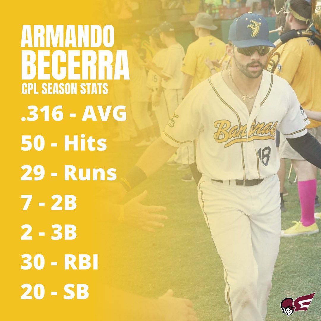 FleetBaseball's tweet photo. Congratulations to Jr. @FleetBaseball JR. OF Armando Becerra @TheSavBananas on winning the @CPLBaseball Championship! Thank you to Coach Gillum @Gillum13 & Staff for always giving our players the opportunity to serve the Savannah community and grow the game of baseball! #CPLChamp https://t.co/S1TLyuu7vn