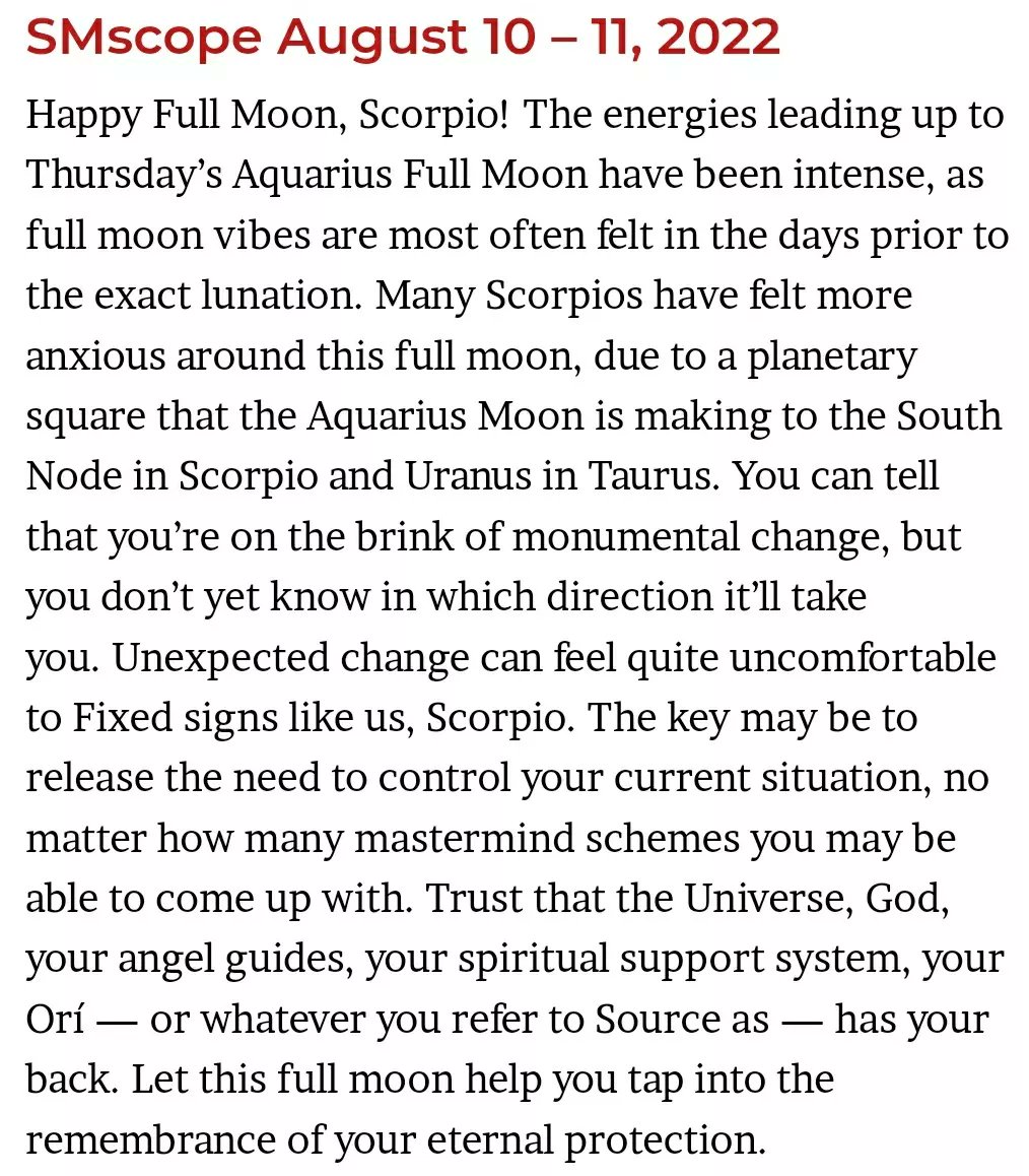 ScorpioMystique's tweet photo. #SMscope August 10 - 11 by @dossevia ♏️♥️✨ https://t.co/xKRE0NonB1