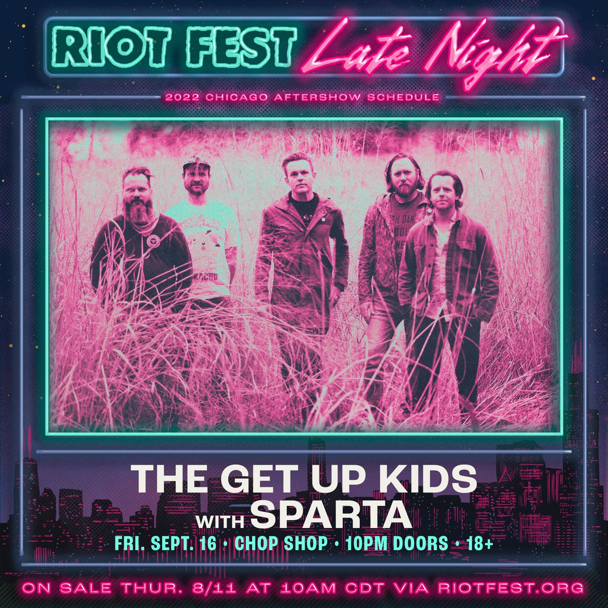 Chicago! These late night @riot_fest shows are always a blast. Tickets on sale tomorrow. See you there!!!!