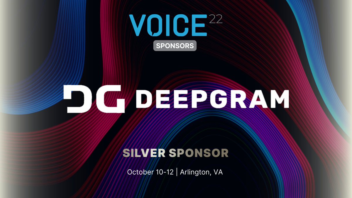 GotoAgenticAI's tweet photo. Build better #VoiceApps with fast & accurate transcription. Learn how @DeepgramAI makes that possible.
Visit them at #VOICE22. Register today: https://t.co/BLyTHPlZqC
#VoiceFirst #VoiceTech #ConversationalAI #CustomerExperience #CustomerJourney #DigitalTransformation https://t.co/ZuAokyUW5l