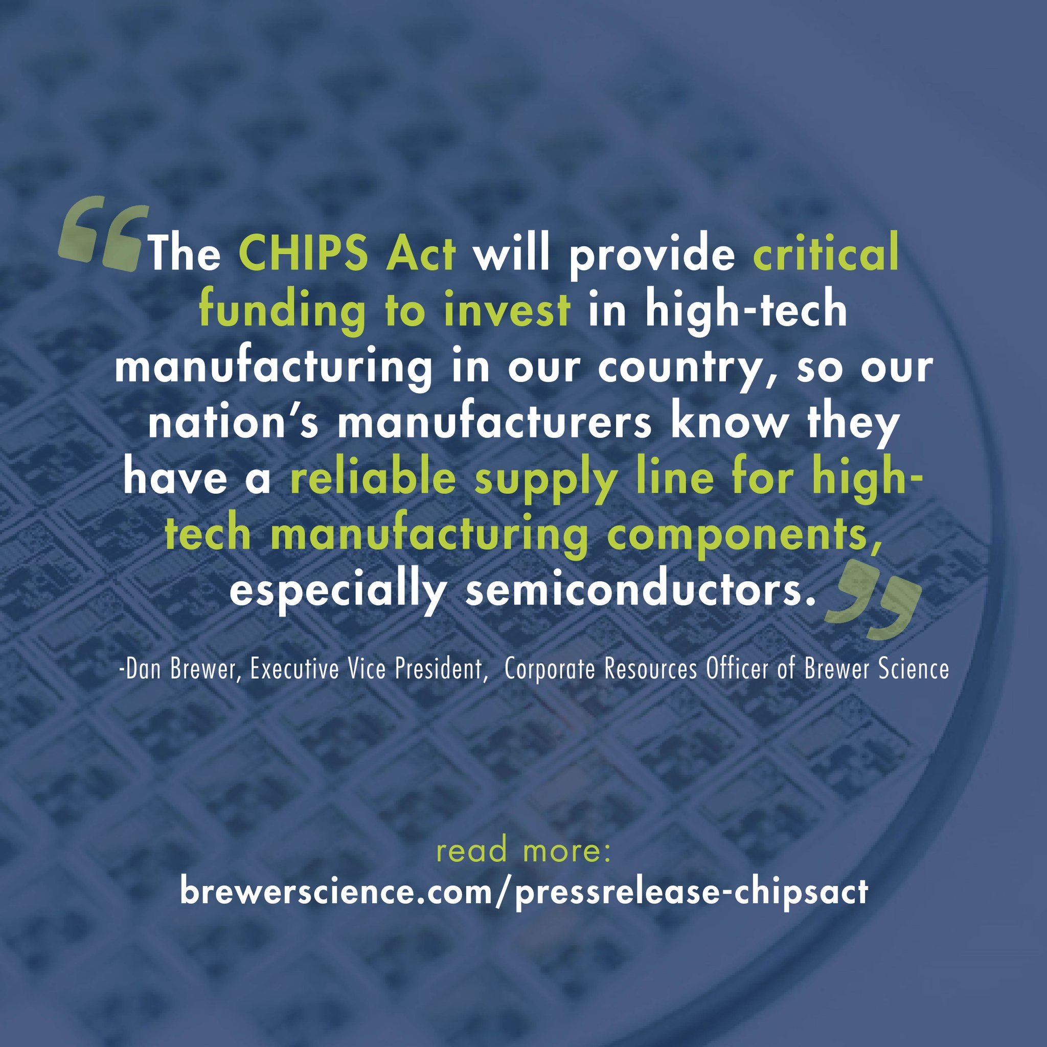Brewer Science on Twitter "“The CHIPS and Science Act will provide