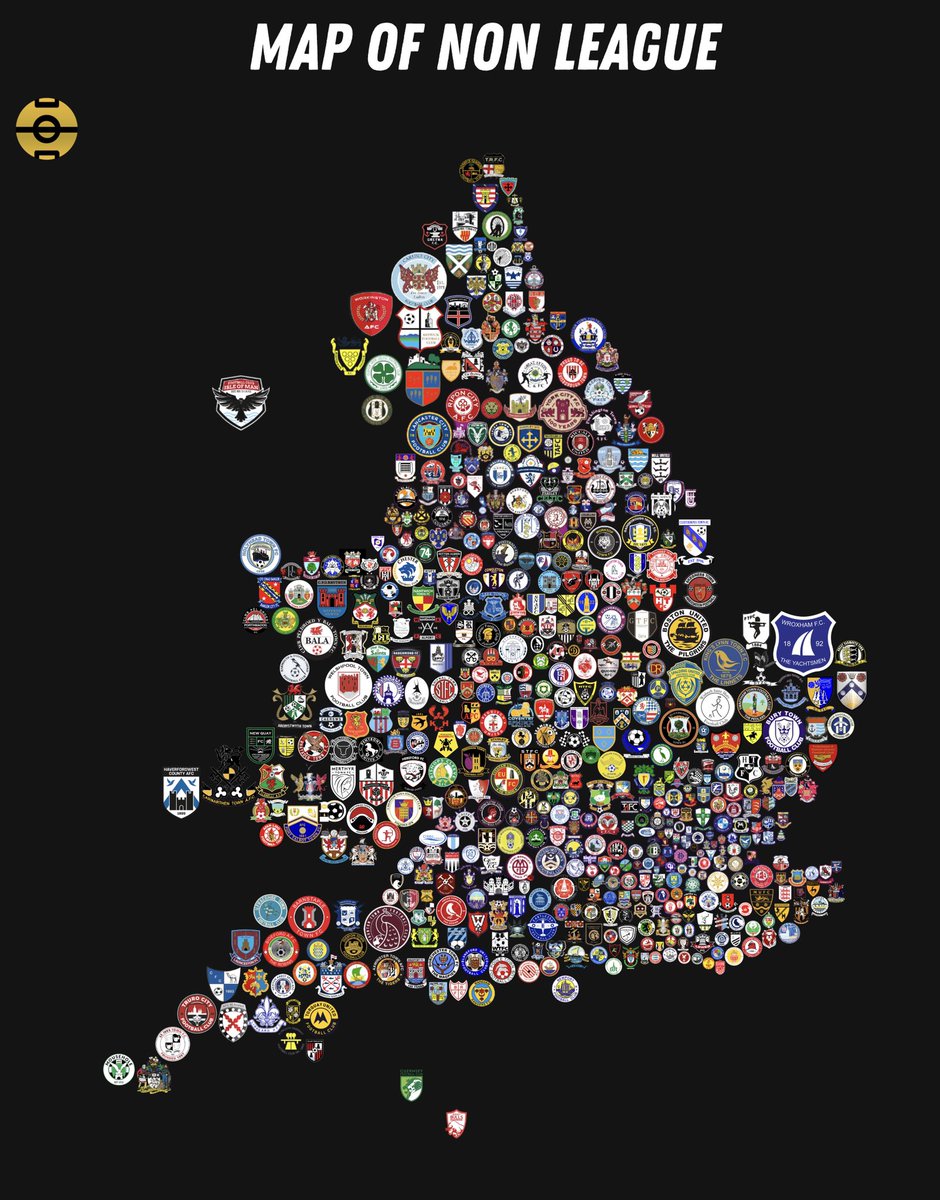 The updated Map Of Non League
—
Roughly 500 teams on there 
—
#nonleaguefootball #nonleague