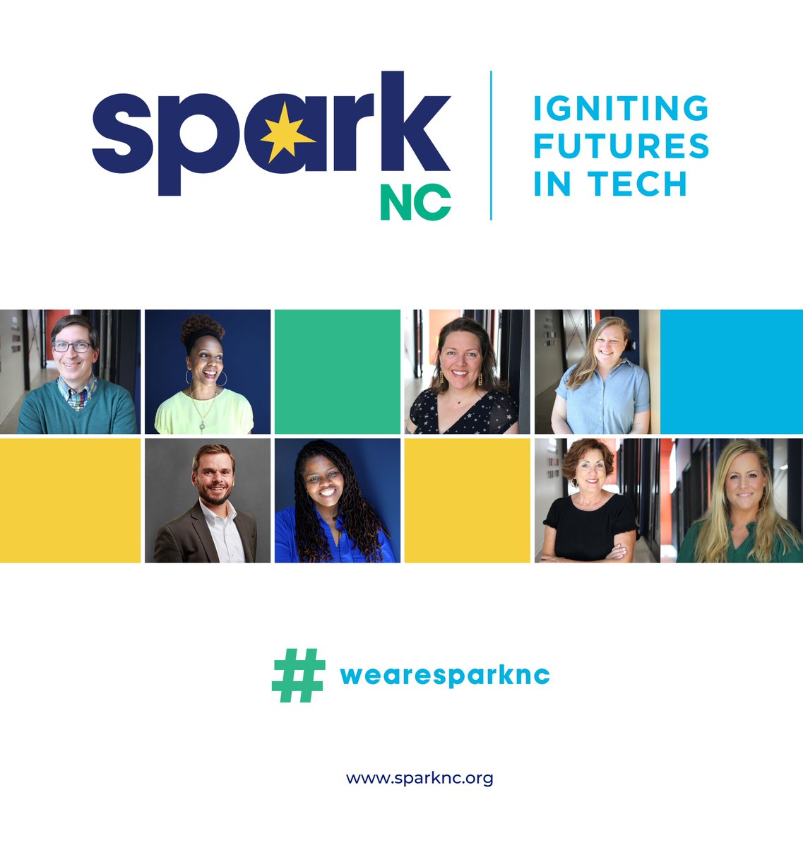 Meet the SparkNC team -- passionate about transforming learning to reengage students and to build #NewPathways to high-tech careers. We believe strongly in public ed. &amp; the power of innovative educators to build impactful, personalized learning exp. for all learners #wearesparknc