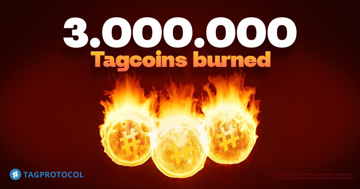 tagprotocol's tweet image. More info on tagcoin.io 

$TAG #tagcoin #mining #burning #nft #NFTCommunity #nftmining #performanceNFT #ANFT #PNFT #HASHTAG #Twitter