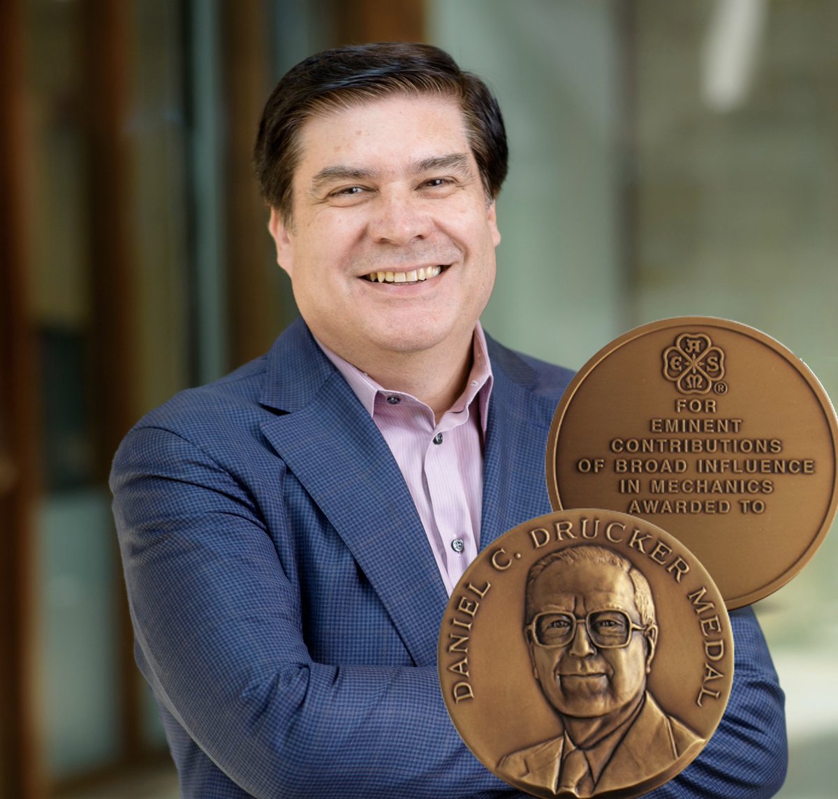 Pablo Zavattieri (@pablozavattieri) on Twitter photo CongratulationsĀ to Professor Horacio Espinosa (<a href="/Espinosa_HDE/">HoracioEspinosa</a>) who has been selected as the winner of the Daniel C. Drucker Medal from the American Society of Mechanical Engineers (ASME). Another well-deserved award!!!
imechanica.org/node/26020
asme.org/about-asme/hon⦠Congratulations to Professor Horacio Espinosa (<a href="/Espinosa_HDE/">HoracioEspinosa</a>) who has been selected as the winner of the Daniel C. Drucker Medal from the American Society of Mechanical Engineers (ASME). Another well-deserved award!!!
imechanica.org/node/26020
asme.org/about-asme/honā¦