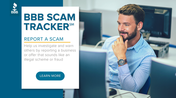 BBBNewJersey's tweet photo. #BBBScamTracker is an online tool that enables consumers and businesses to report scams to prevent others from falling prey to similar cons. Visit https://t.co/LzKplvBJQM to learn more or report a Scam today!
#BBB #ScamAlert #ReportAScam #NewJersey https://t.co/Vne4jlm8ga
