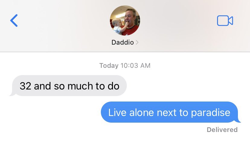 Not Dad texting me a modified Neil Young lyric as his way of saying happy bday lol 