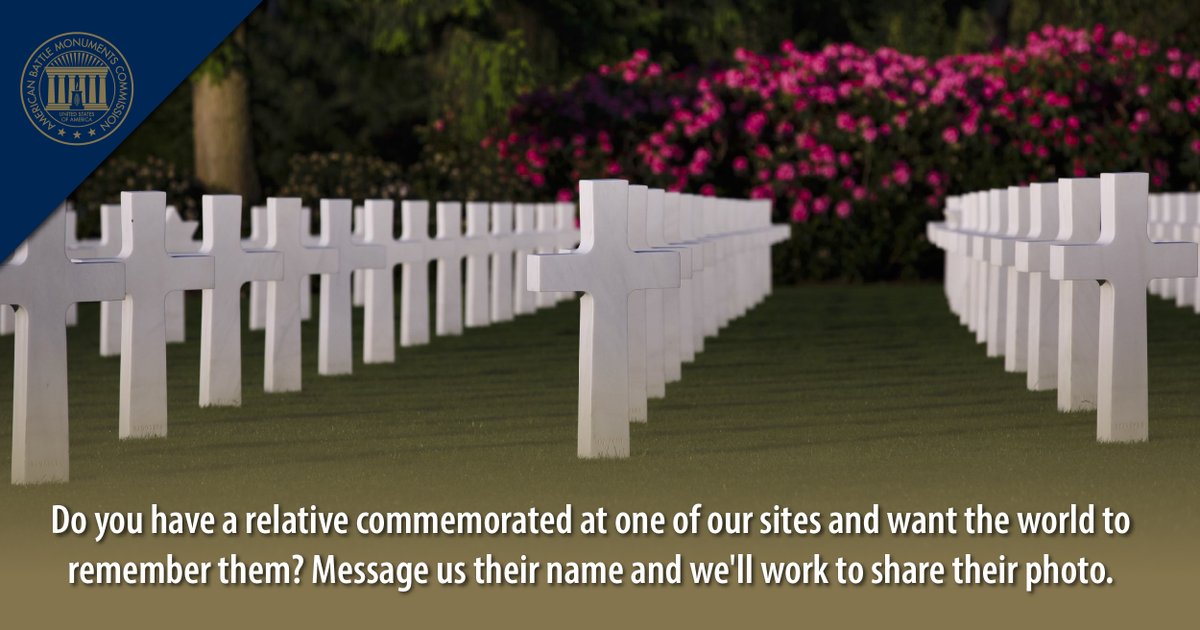 usabmc's tweet photo. Every day, at our sites across the 🌐, we honor the men and women who served and made the ultimate sacrifice for our nation. 

Have a relative commemorated at one of our sites and want the world to remember them? 🙏

📩Message us their name and we'll work to share their photo. https://t.co/ViDyVz1hmI