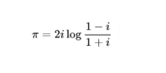 Rainmaker1973's tweet photo. Giulio Fagnano proved this formula in 1750, expressing  π as a function of i = √-1 [read more: https://t.co/9F3lzwyePq] https://t.co/jCc6P1ZtUL
