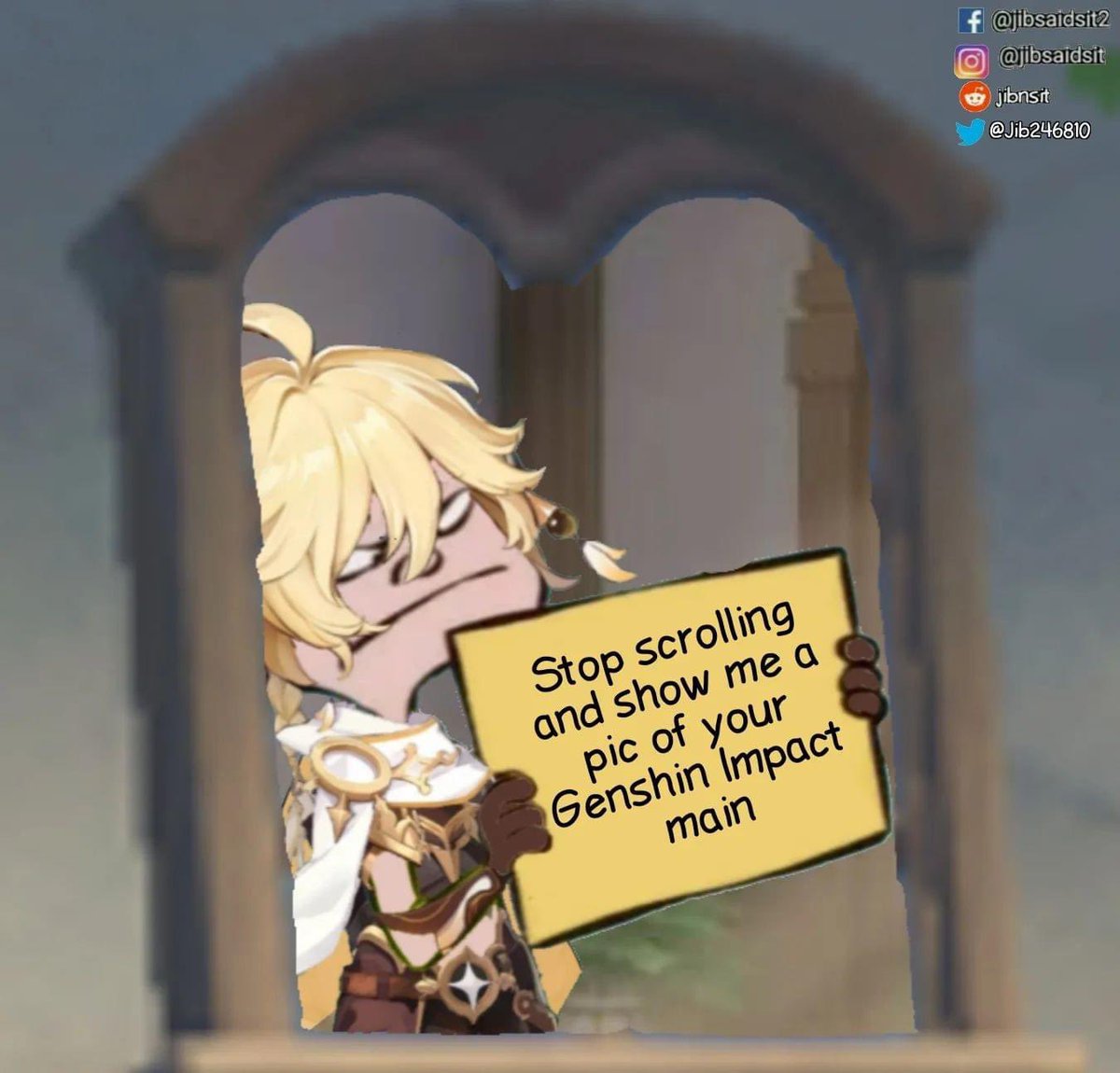 STOP! Warte kurz bevor du weiter scrollst!:D Zeig uns doch ein Bild von deinem Genshin-Main!❤️

#Genshinlmpact #Genshin #Germany #Deutschland #Twitter #hoyoverse #Memes