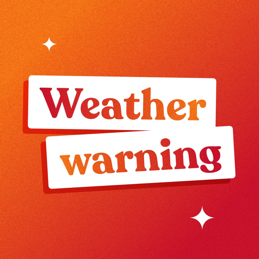 Weather Warning! It's HOT, HOT... H O T. We hope everyone is staying safe and hydrated this week! Maybe we should invest in some extra suncream for pride 🤔