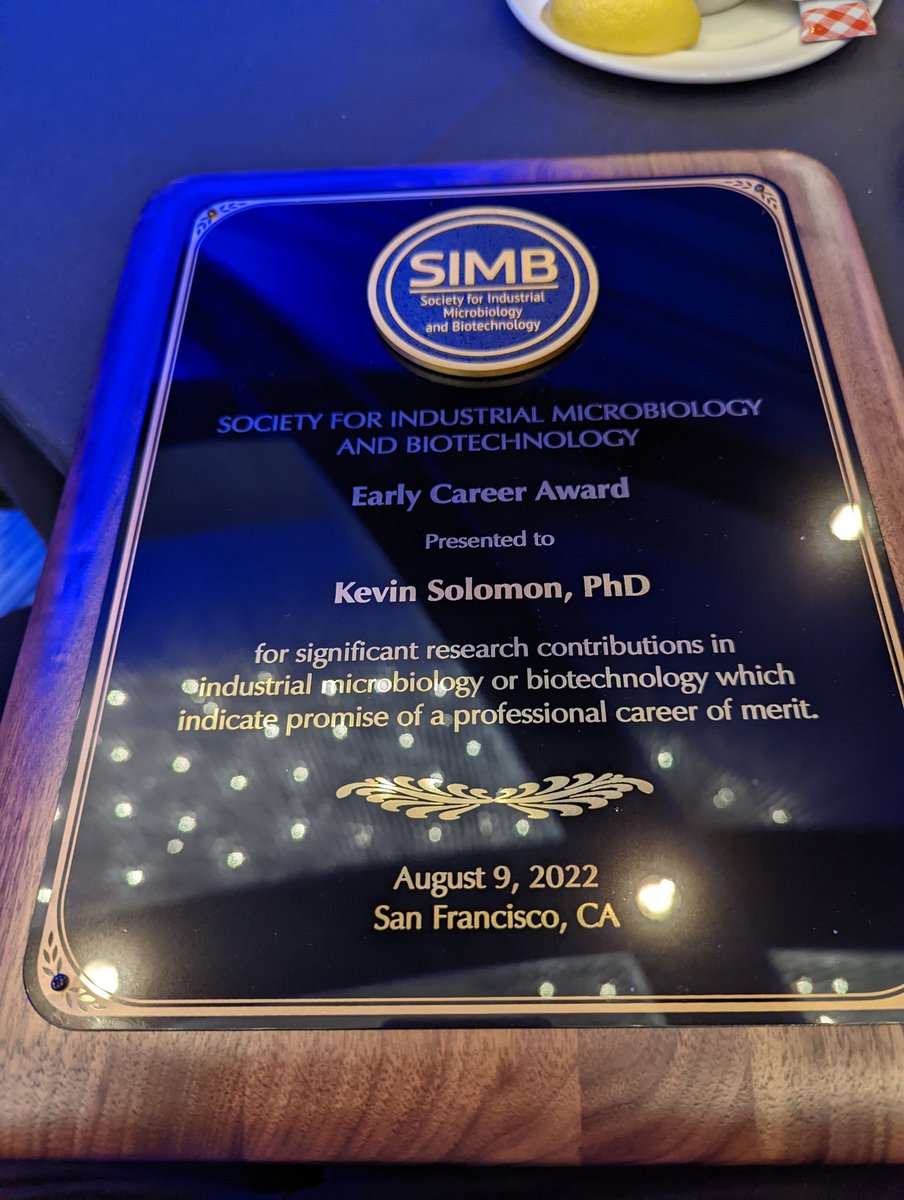 Thank you, <a href="/SIMB_Microbio/">SIMB</a> for the recognition!