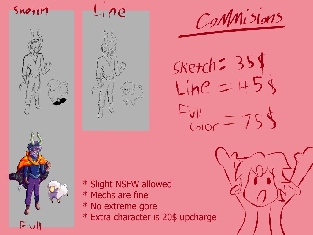 Shadic665's tweet image. Commision sheet and stuff