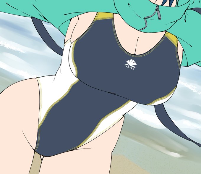 競泳水着のディティールのアップデートをした