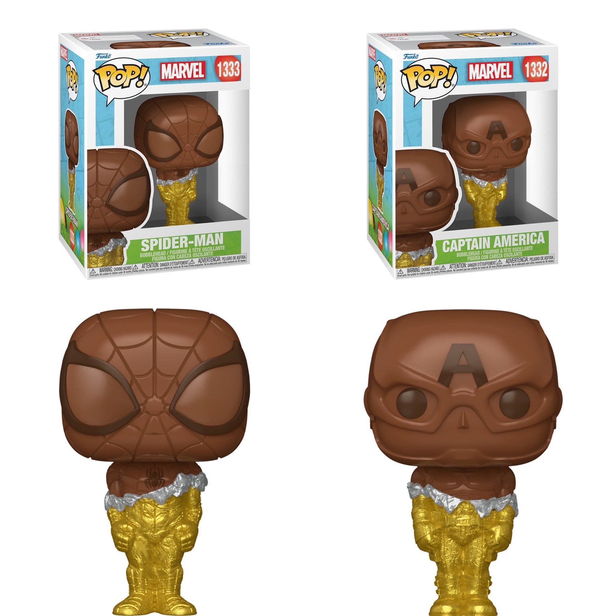 Funko POP News ! on X: First look at the new golden wrapper Chocolate  Spider-Man and Captain America Funko POPs! Thanks @marvelfunkonews ~ #Marvel  #FPN #FunkoPOPNews #Funko #POP #Funkos #POPVinyl #FunkoPOP #FunkoPOPs #