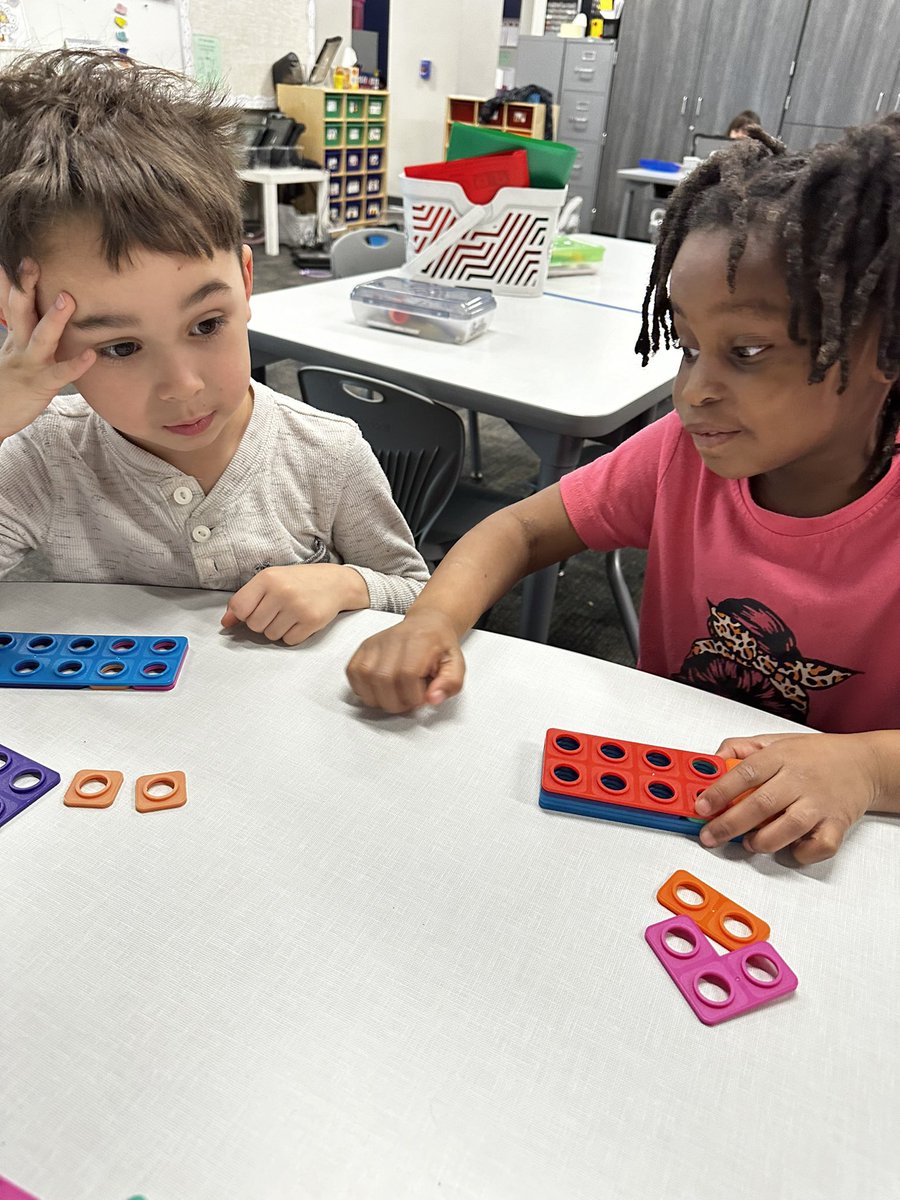 We had so much fun today composing our 10 frame towers! 
The second picture is my fav bc the student said “UGH I rolled a one AGAIN, I needed a four.” 🩷🤣
#kinderbabies #teamault @AultElem