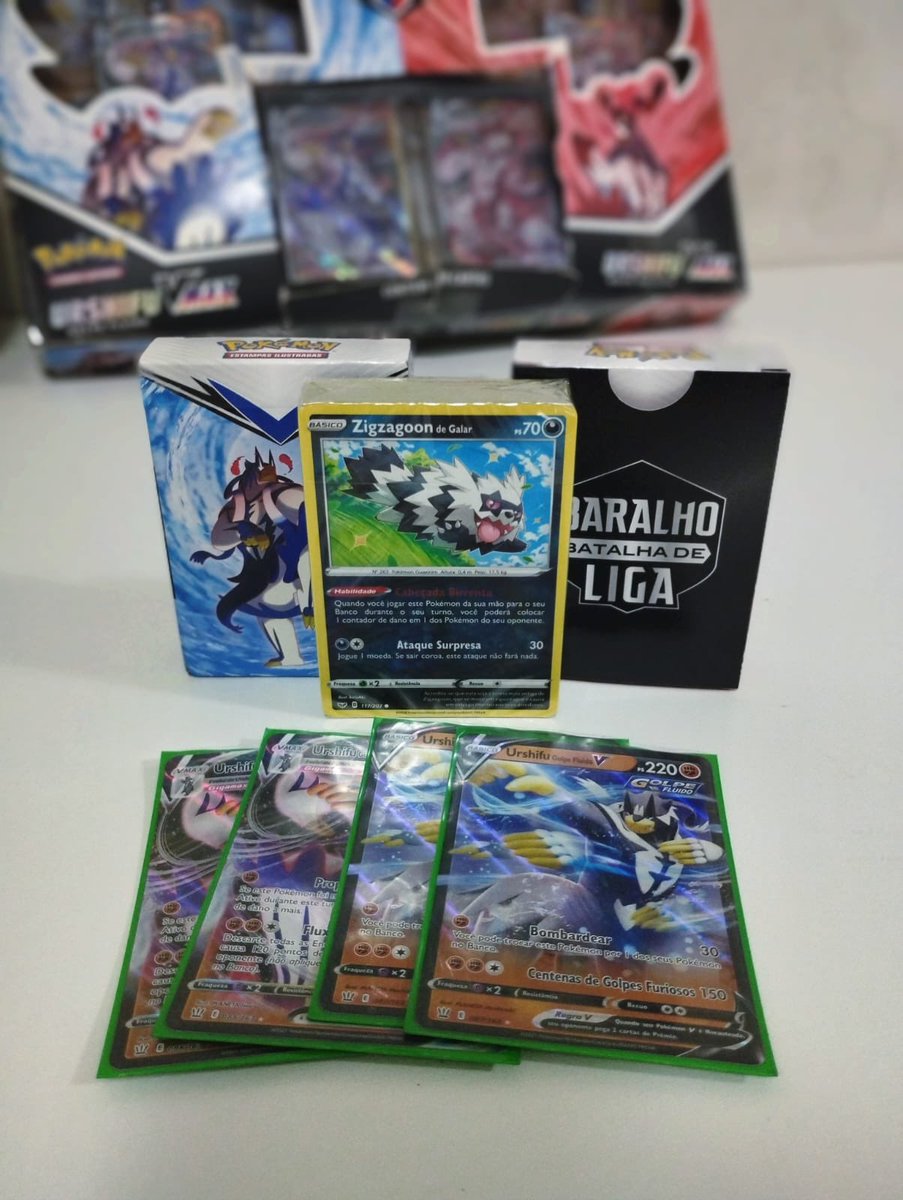 Vendo deck urshifu vmax 
Golpe Fluido ou Decisivo

R$ 80,00 cada 
(Frete não incluso)