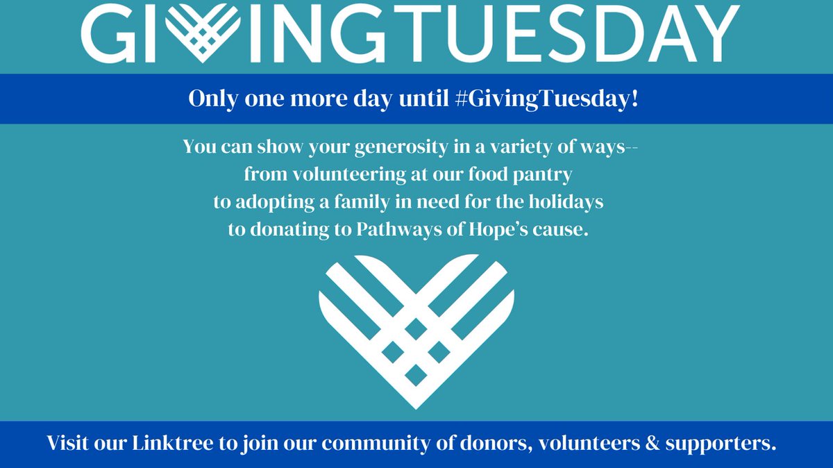 Visit our Linktree to join our community of donors, volunteers &amp; supporters this #GivingTuesday! 

linktr.ee/pathways_of_ho…
