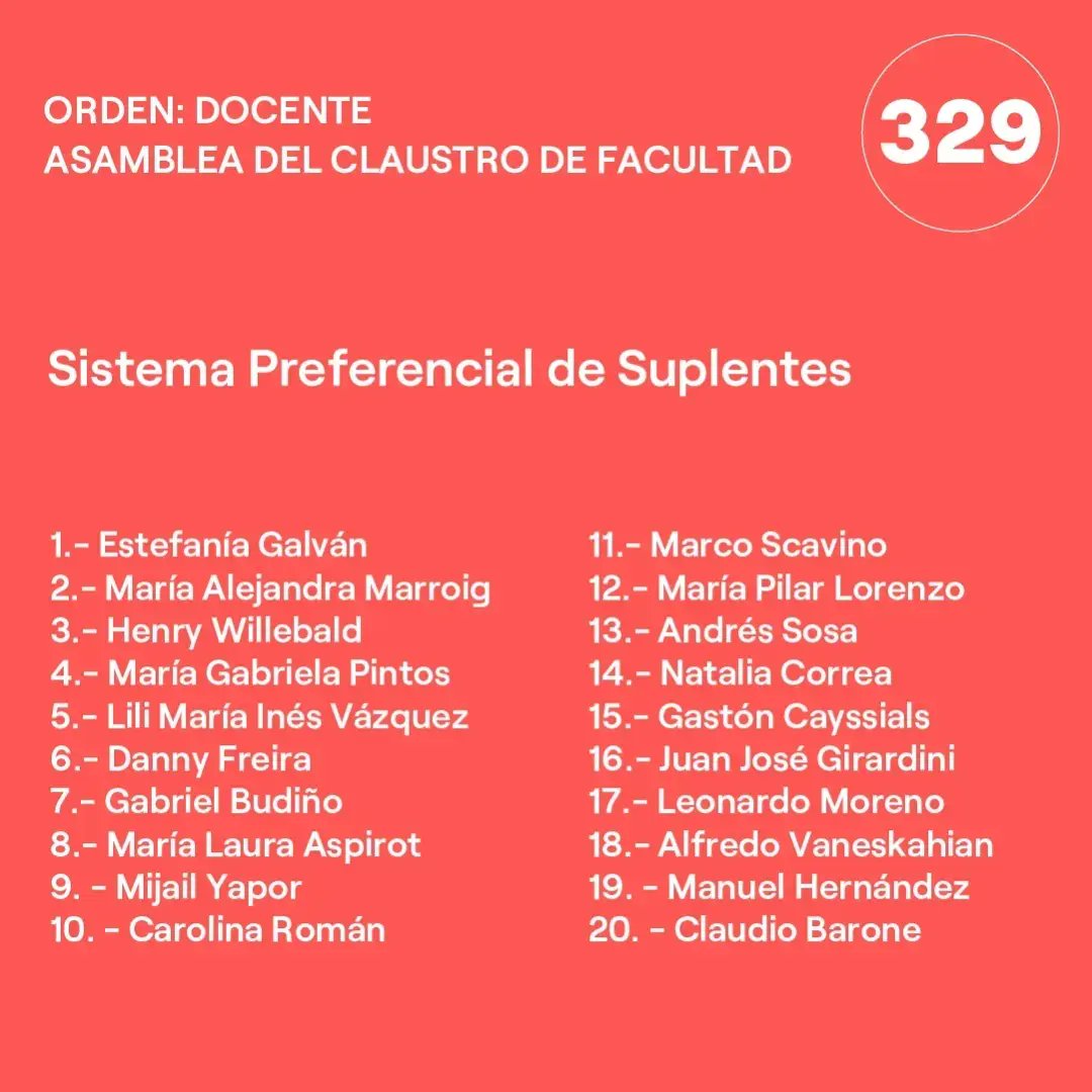 ADCEA (@adcea1) on Twitter photo Nuestra lista a la Asamblea del Claustro de Facultad es la 3️⃣2️⃣9️⃣
En estas elecciones universitarias los y las docentes de FCEA votamos las listas 328 y 329 🗳️ Nuestra lista a la Asamblea del Claustro de Facultad es la 3️⃣2️⃣9️⃣
En estas elecciones universitarias los y las docentes de FCEA votamos las listas 328 y 329 🗳️