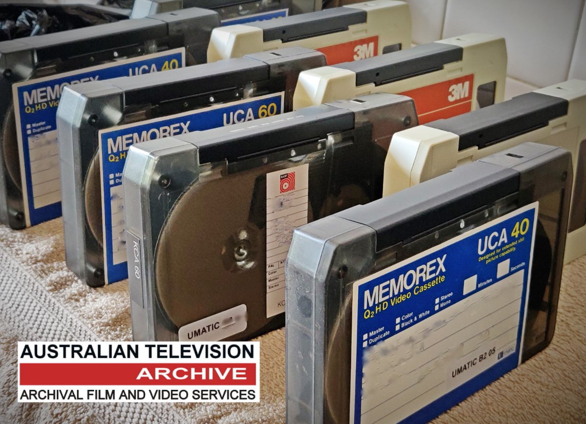 austvarchive's tweet image. "📼 Reviving vintage Umatic tapes! Successfully digitized and treated for 'sticky shed syndrome' as part of our latest project. Got old tapes? We can help preserve them. Contact us: info@austvarchive.com #VideotapeRevival #DigitizationExperts #UmaticTape #PreserveYourPast