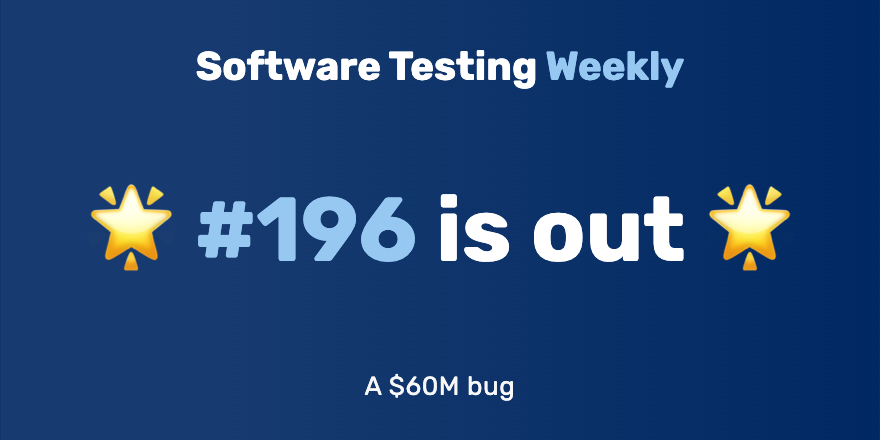 Software Testing Weekly 🚀 tweet media