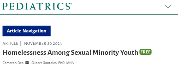 🚨NEW STUDY!!🚨 @Cameron_Deal_ and I used CDC data and found sexual minority high school students were more likely to be homeless and living in a shelter. Yet, statewide acceptance of sexual diversity reduced the likelihood of LGBQ+ youth homelessness. doi.org/10.1542/peds.2…