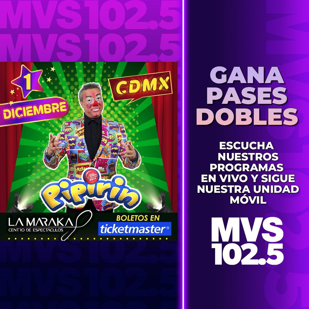 🎟️Boletiza ja-ja-ja 🎟️

🎪Ya llegó la diversión para los más “grandotes” de la casa en el Show de Pipirin.😹

🔁Comparte esta publicación.

Comenta este emoji: 🤡

💌Mándanos tus datos completos a premios@mvs.com