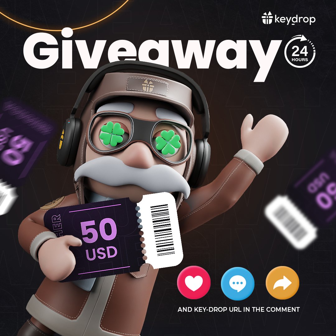 keydropcom's tweet photo. $50 VOUCHER GIVEAWAY🎁

👊 Just leave ❤️ under the post!
🤝 Follow us!
🔁 Retweet!

⏰ Wait 24 hours!

#freeskins #csgoskinsgiveaway #csgoskinsfree #giveaway #airdrop #csgocases #csgocase #csgocommunity #csgoesport #skins #csgoskins #keydrop #keydropcom https://t.co/biZkQOdDCv