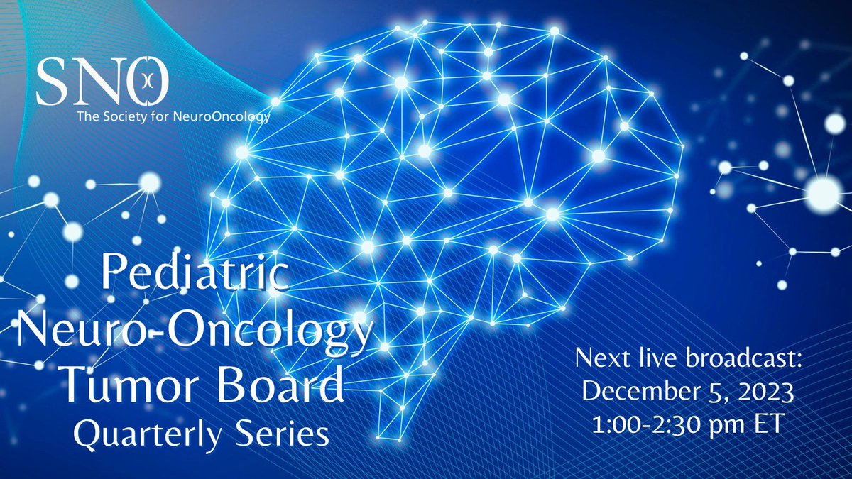 Join us for the next broadcast of the Pediatric Tumor Board Series. The broadcast entitled Defining Treatment Approaches to Infant Medulloblastoma in the Molecular Era will occur live on December 5, 2023, 1:00-2:30 pm ET. Register here: bit.ly/PedsBoard