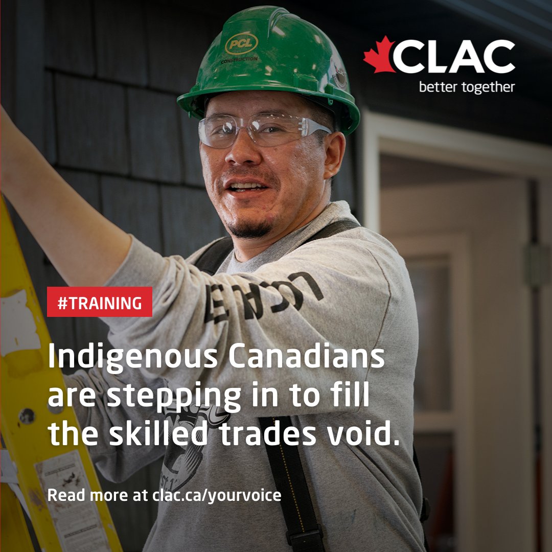 CLAC is working hard to promote the skilled trades as a viable career option for Indigenous Canadians 🛠️

Read more at our blog: ow.ly/a3mO50QbJUg

#clacunion #bettertogether