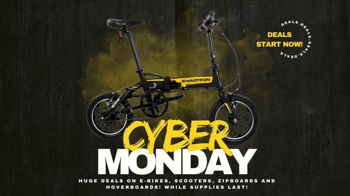 🚴‍♂️⚡ #CyberMonday Zooms In! 🌟 Elevate your ride with SWAGTRON's #ElectricBike Deals! 🚀 Explore the cityscape or cruise the countryside in style! Limited stock, maximum convenience! Don't miss out—get your dream ride at swagtron.com now! 🌈 #ElectricBikes #Ebike 🛒