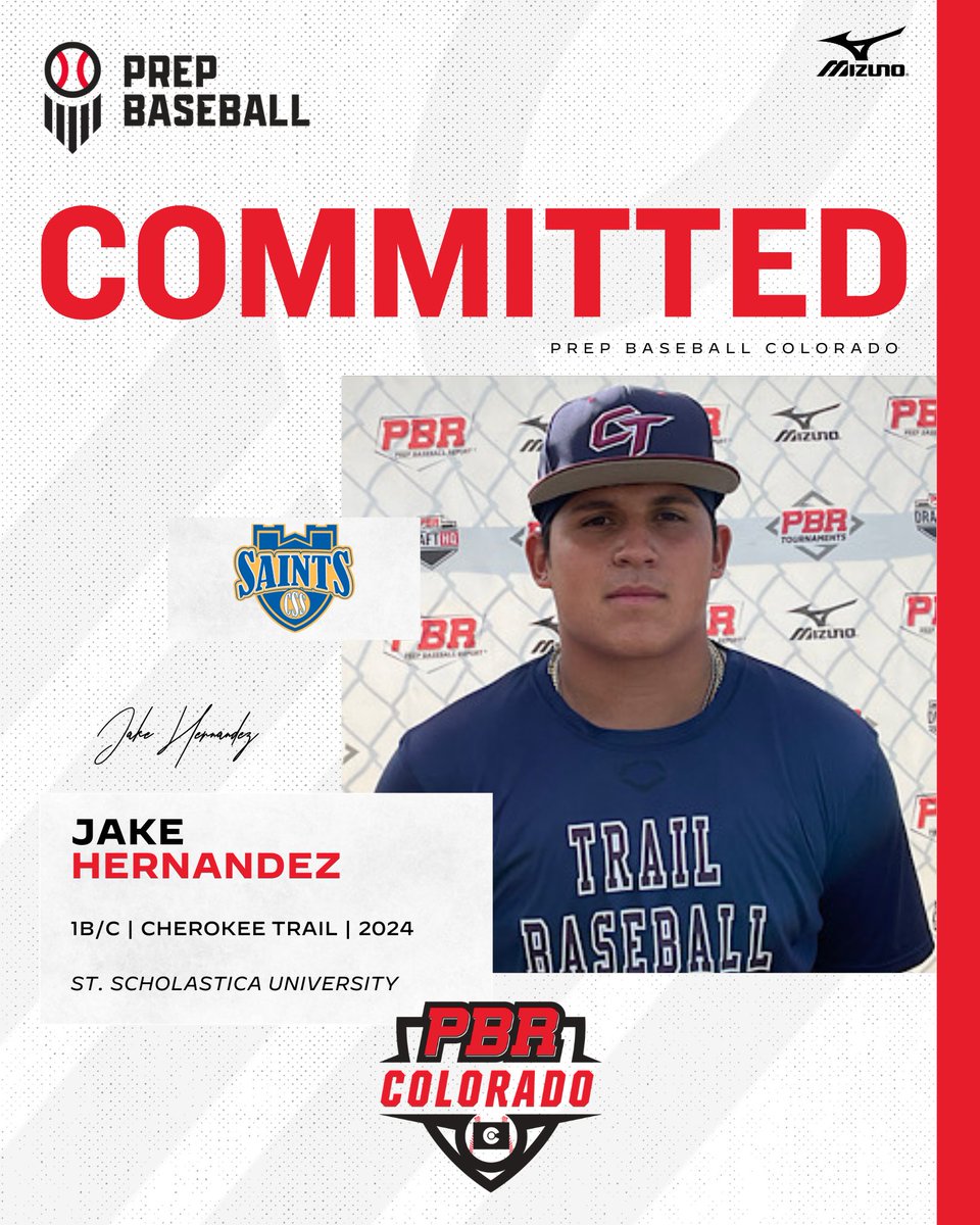 🚨𝐂𝐎𝐌𝐌𝐈𝐓𝐌𝐄𝐍𝐓 𝐀𝐋𝐄𝐑𝐓🚨

'24 1B/C Jake Hernandez (<a href="/jakeh9999/">Jacob Hernandez</a>) has announced his commitment to St. Scholastica University. 

👤 loom.ly/EM-AqII

<a href="/cths_baseball/">Cherokee Trail Baseball</a> | #ColoradoBaseball