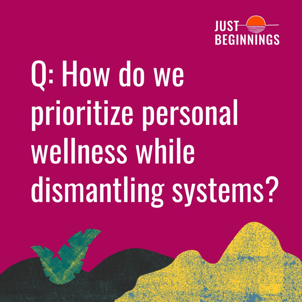 The work of dismantling systems can take a toll on your physical and mental wellbeing. Remember to take care of yourself and check in with your community. 

How do you prioritize your wellness? Let us know in the comments 💛

#JBCAsks #transformativejustice #abolition
