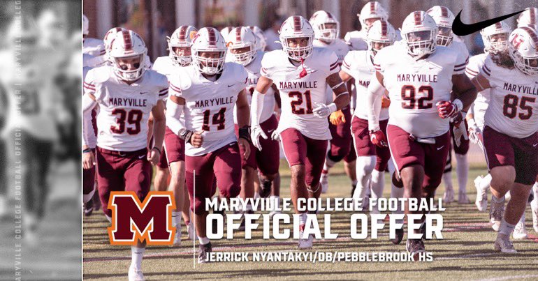 Jerrick “Jrock” Nyantakyi (@jerrickn02) on Twitter photo After a great talk with <a href="/_CoachDMartin/">David Martin</a> im blessed to receive a(n) offer from Maryville College <a href="/CoachDawsey_2/">Kelly Dawsey, Ed.S</a> <a href="/Coach_West25/">C. WEST M.Ed</a> <a href="/CoachWoolridge5/">Mike Woolridge</a> After a great talk with <a href="/_CoachDMartin/">David Martin</a> im blessed to receive a(n) offer from Maryville College <a href="/CoachDawsey_2/">Kelly Dawsey, Ed.S</a> <a href="/Coach_West25/">C. WEST M.Ed</a> <a href="/CoachWoolridge5/">Mike Woolridge</a>